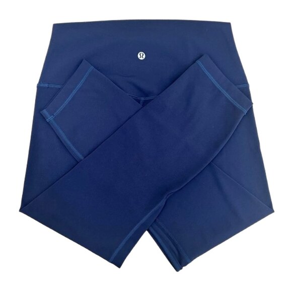 Lululemon Wunder Under High-Rise Crop 21″ Leggings Navy Size 10 Activewear - Picture 5 of 8